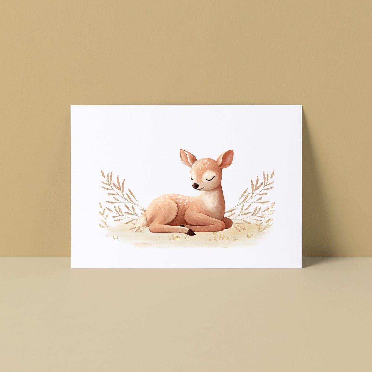 Ansichtkaart - schattig hertje