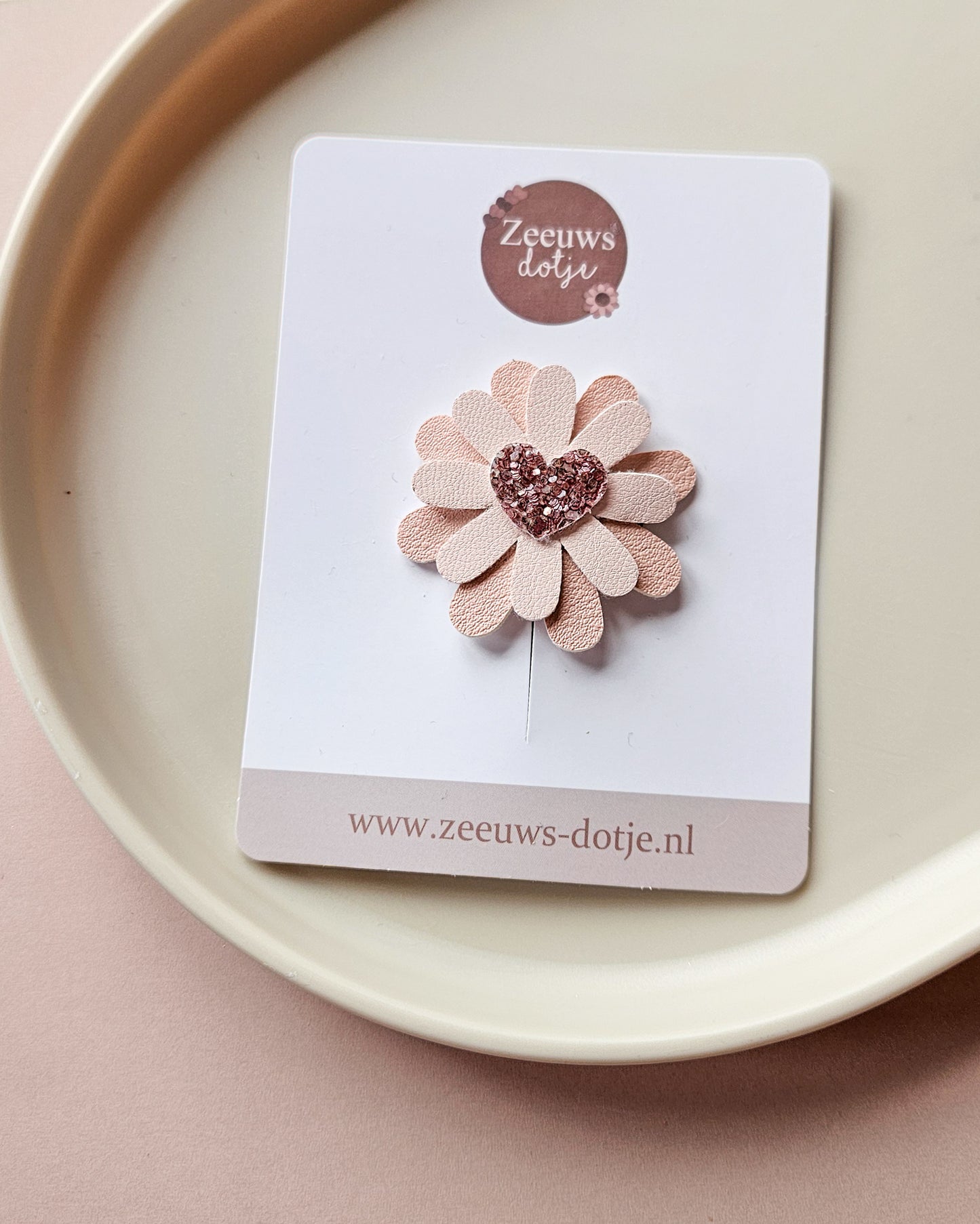 Antislip haarspeld - Madelief hartje