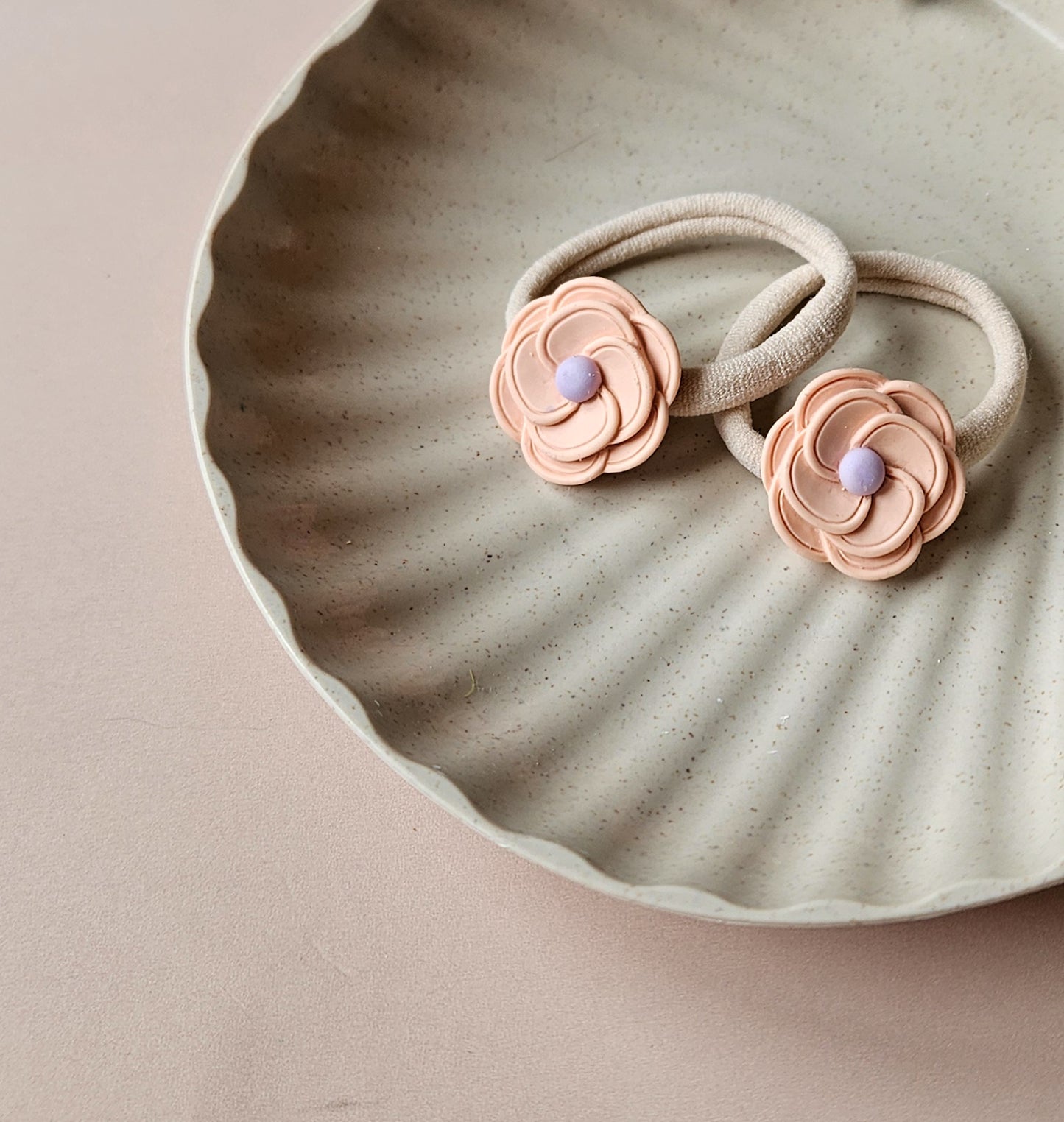 Haarelastiek set - Pastel bloem