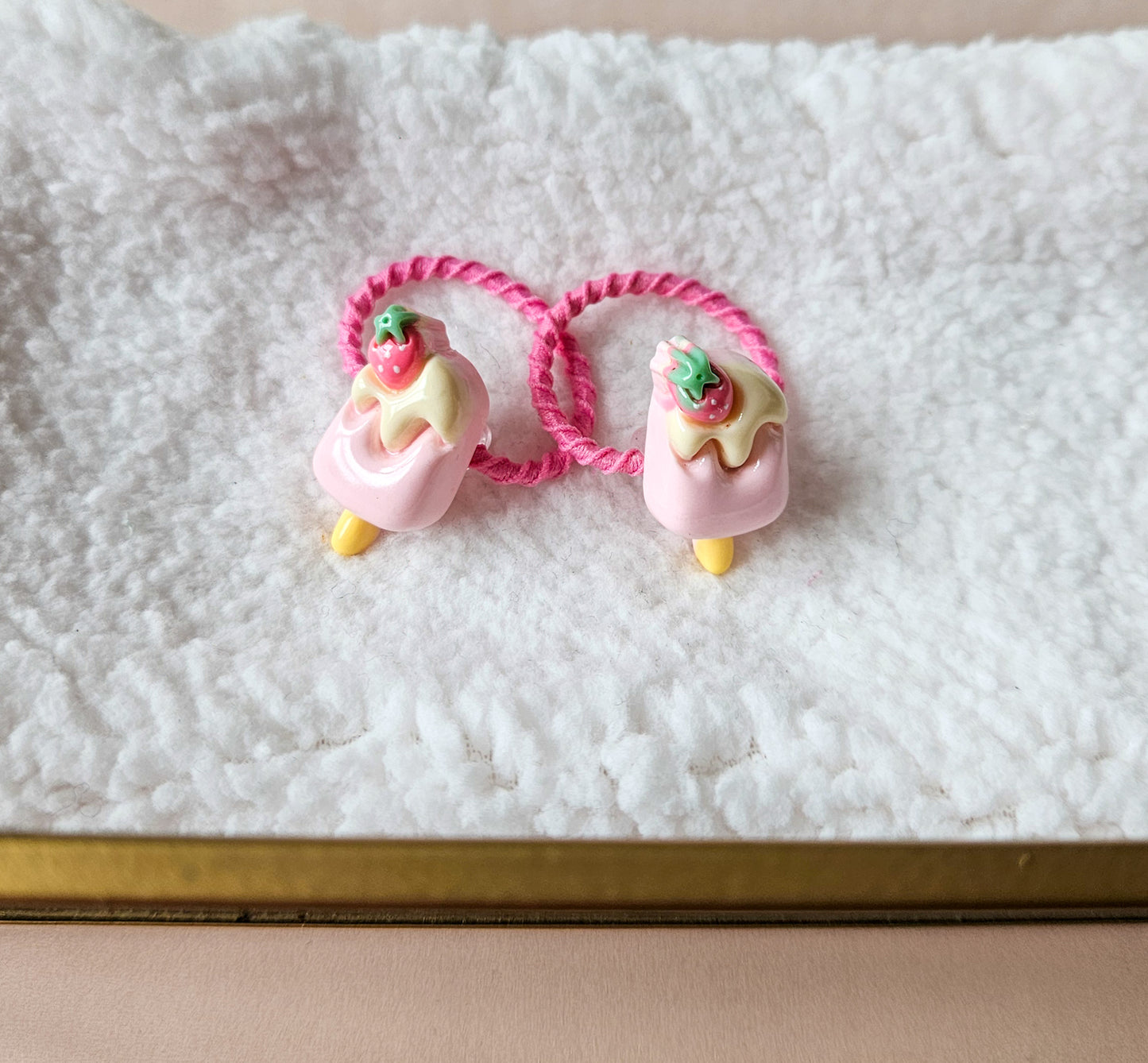 Mini haarelastiek set - Roze ijsjes