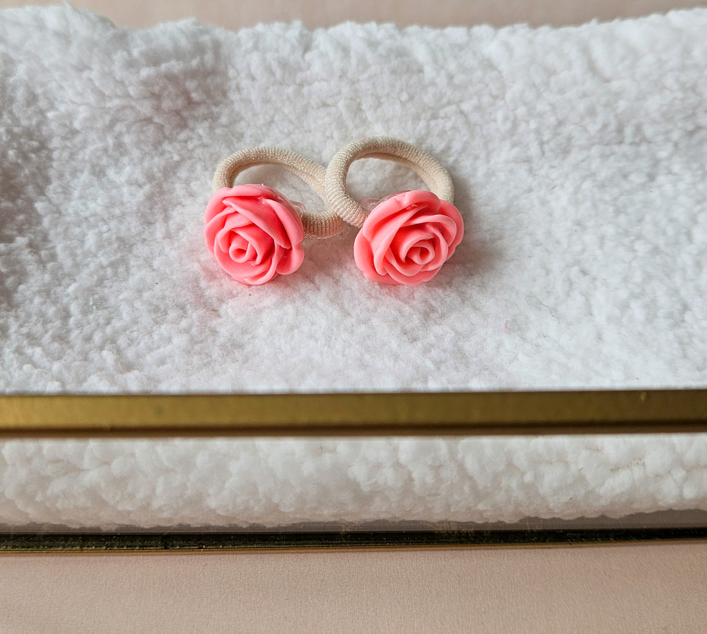 Mini haarelastiek set - Roosje roze