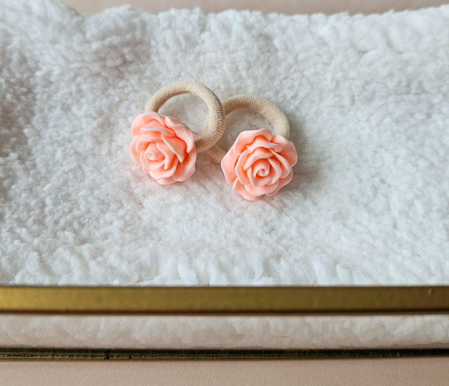 Mini haarelastiek set - Roosje lichtroze