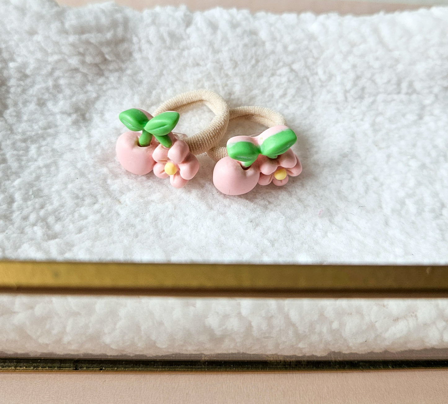 Mini haarelastiek set - Roze kers