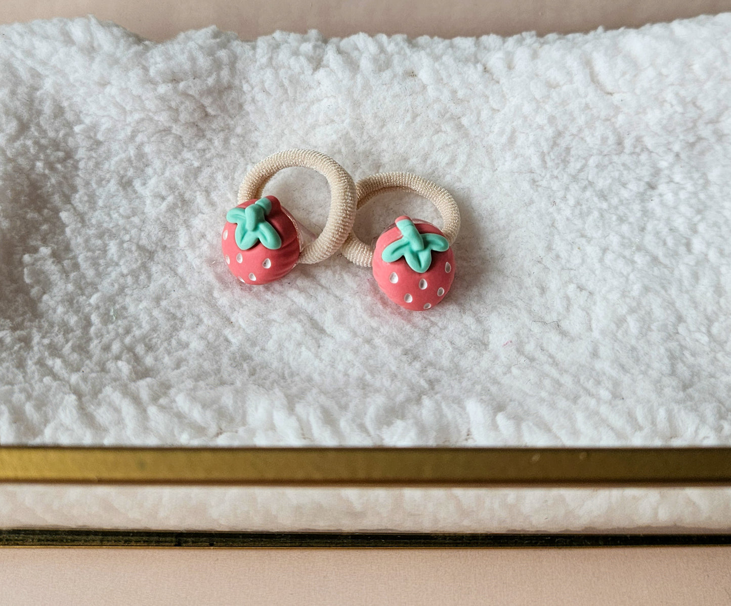 Mini haarelastiek set - Aardbei