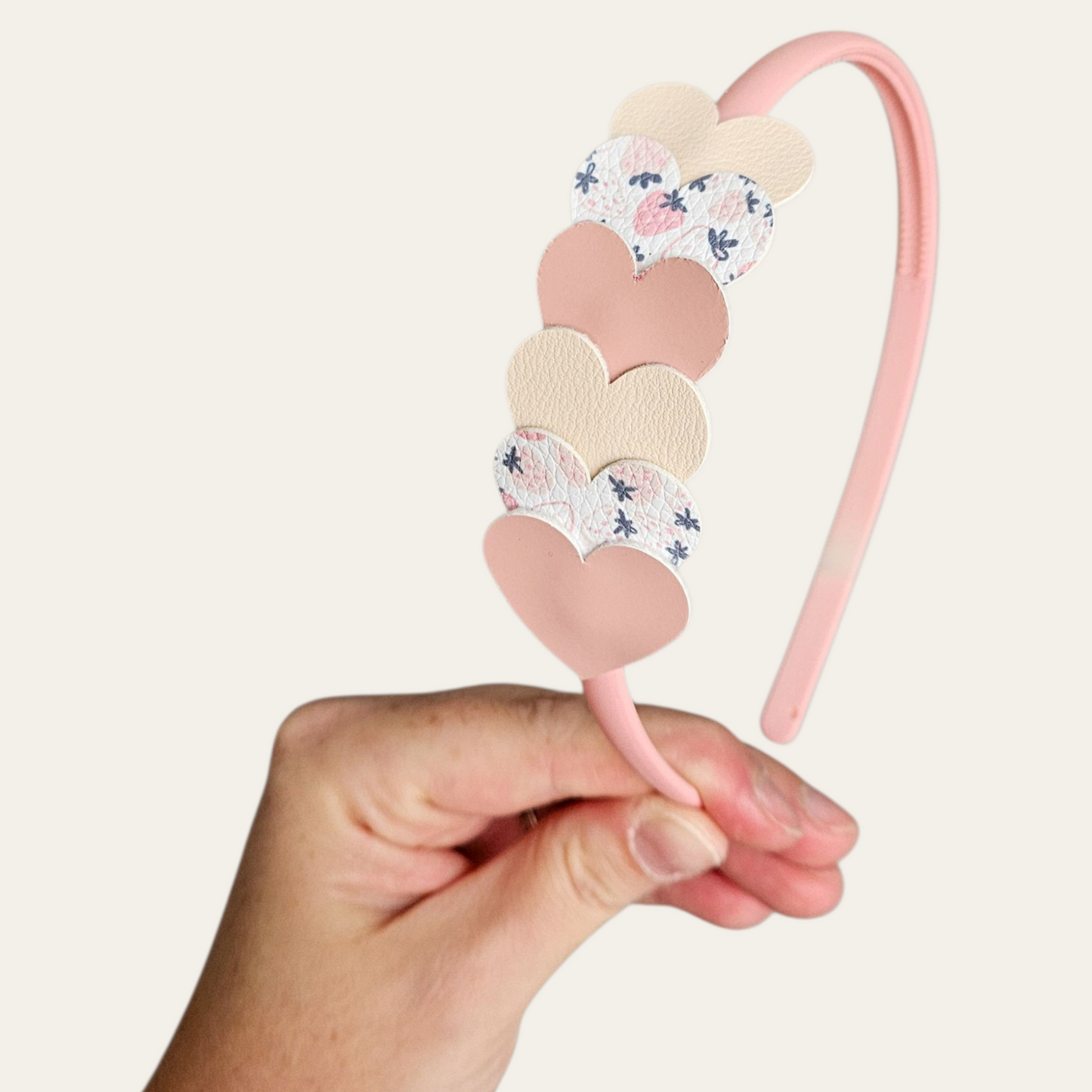 Diadeem - Roze hartjes