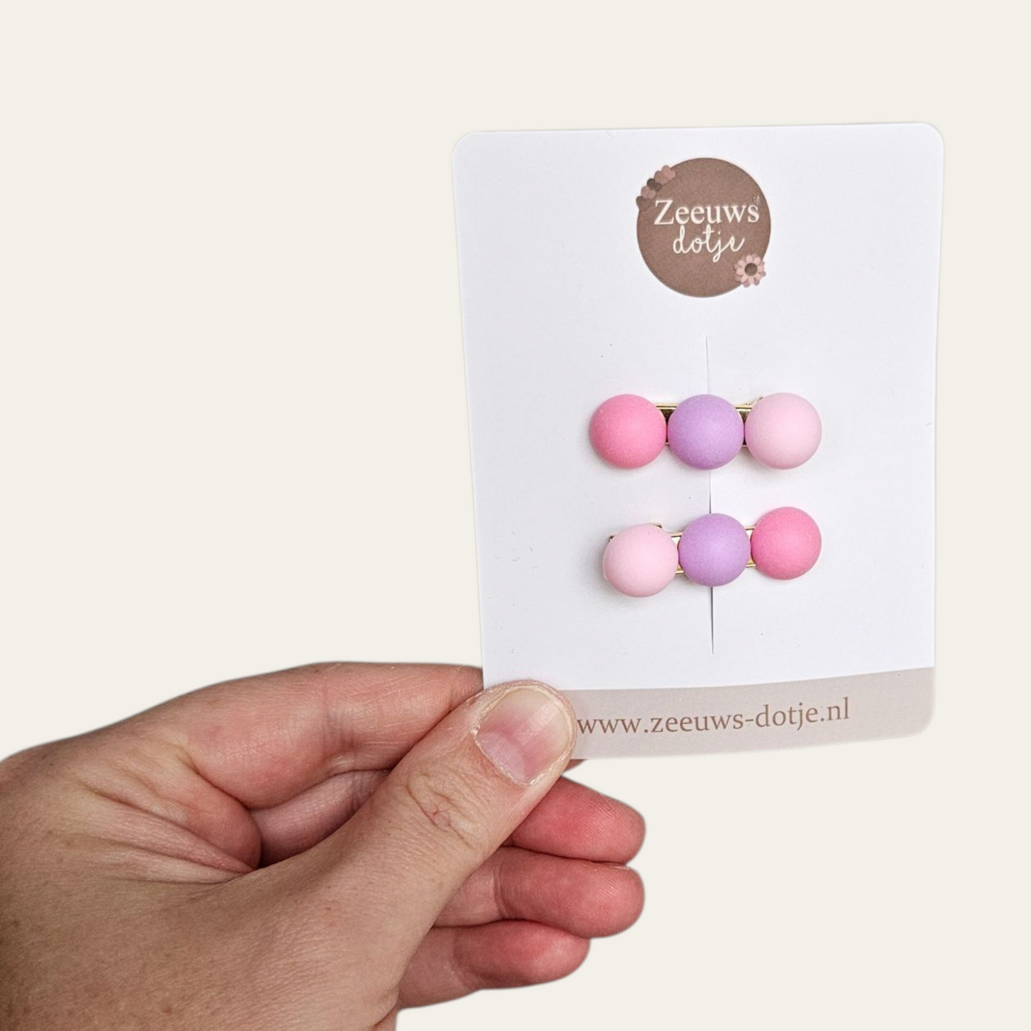 Haarclips - Pastel bolletje