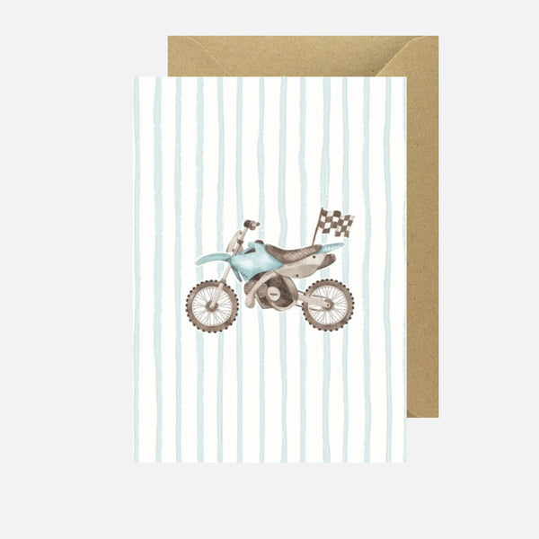 Ansichtkaartje - Motorcross jongen