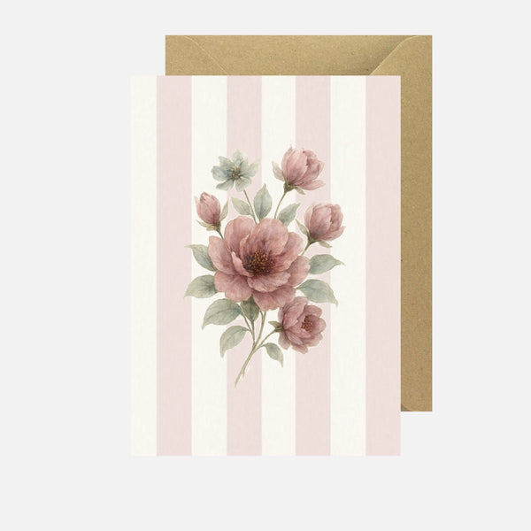 Ansichtkaartje - Flower & Stripes
