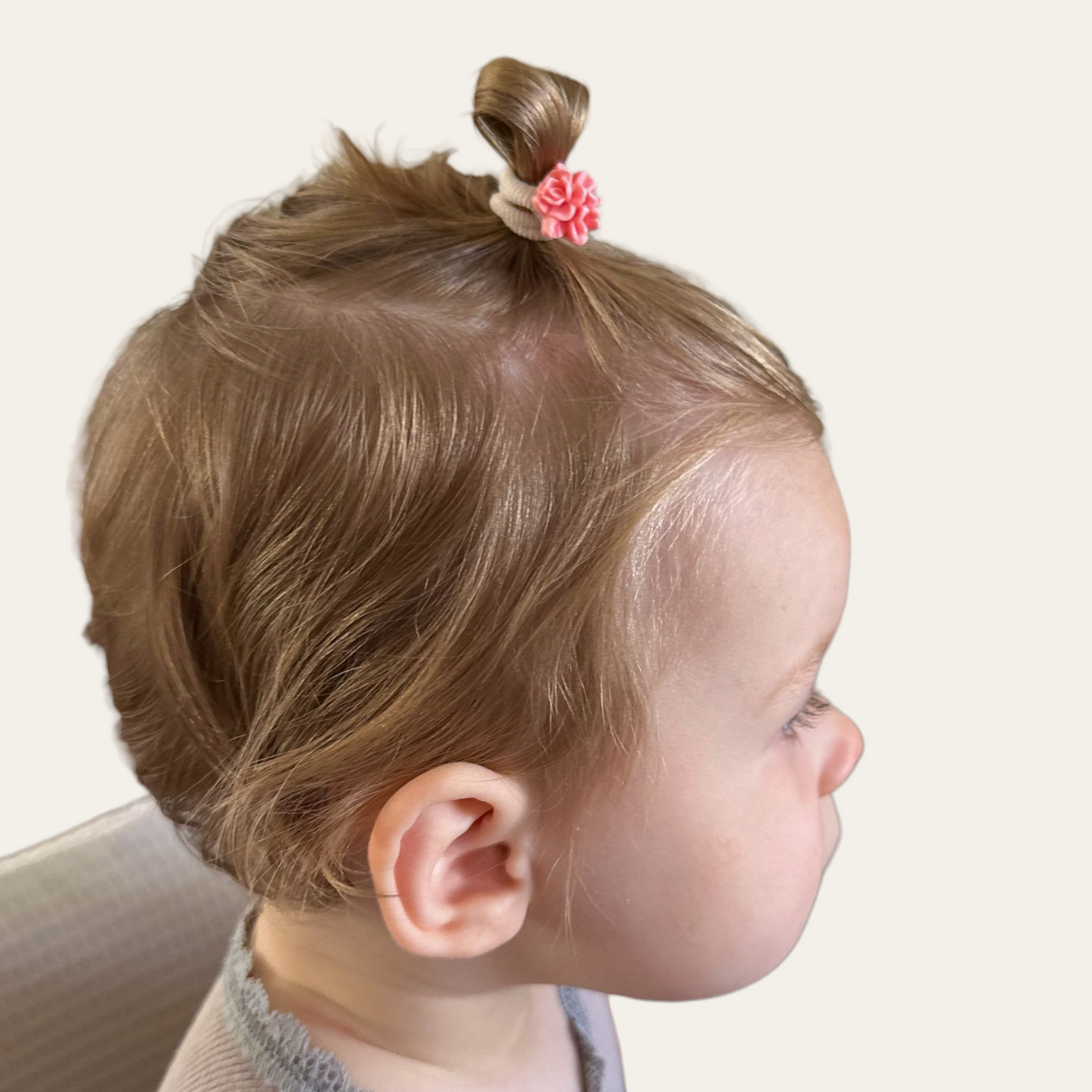 Mini haarelastiek set - Pioen koraal