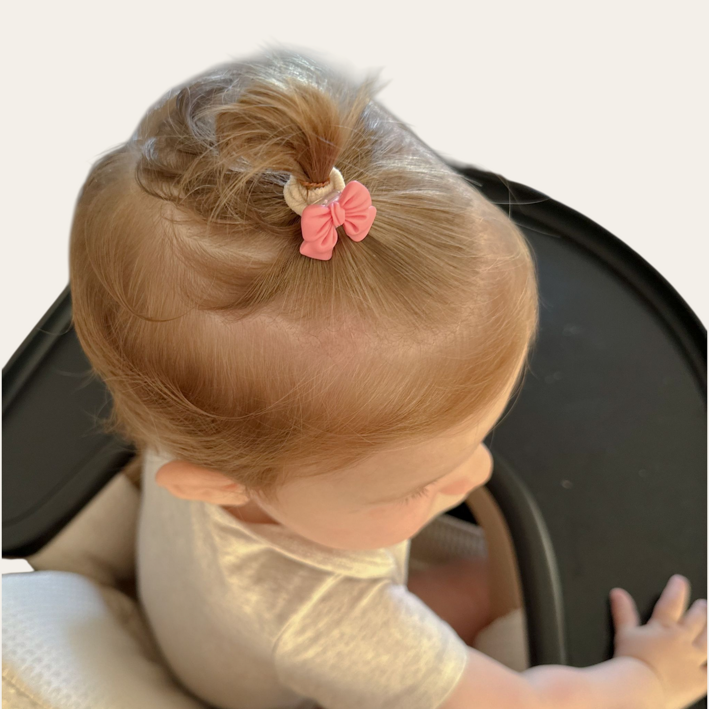 Mini haarelastiek set - Strikje roze