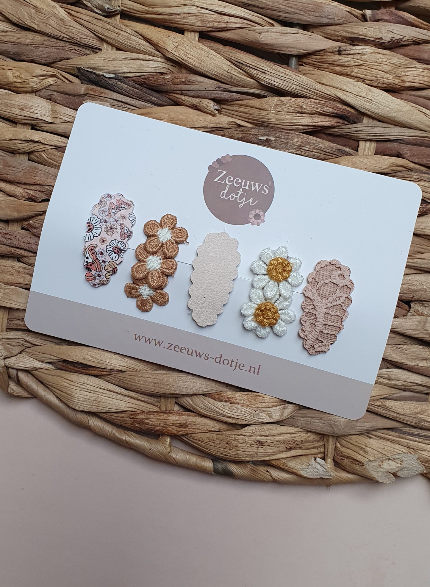 Antislipspeldjes - Naturel flowers