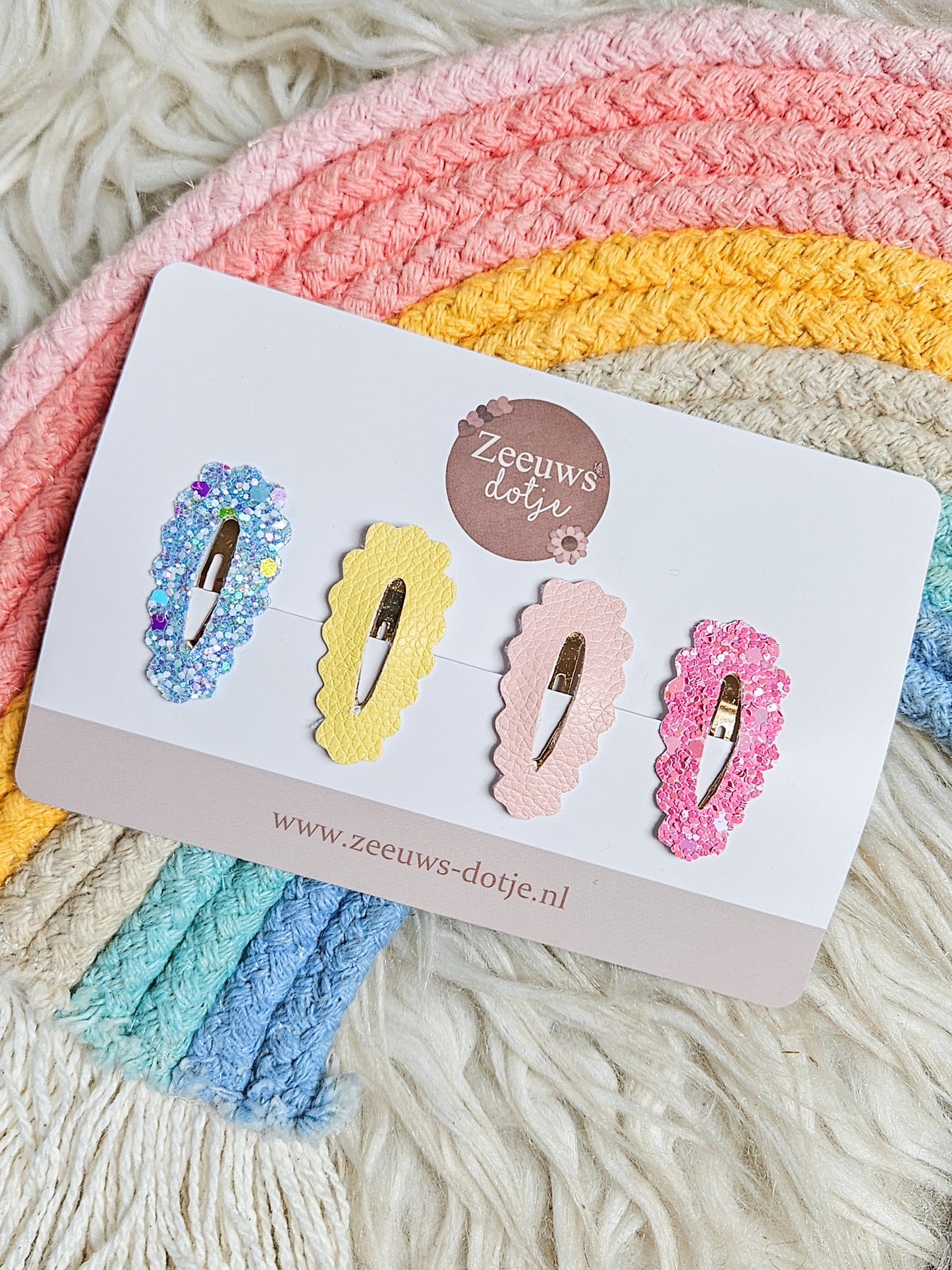 Setje Klikklak-speldjes - Pastel Rainbow
