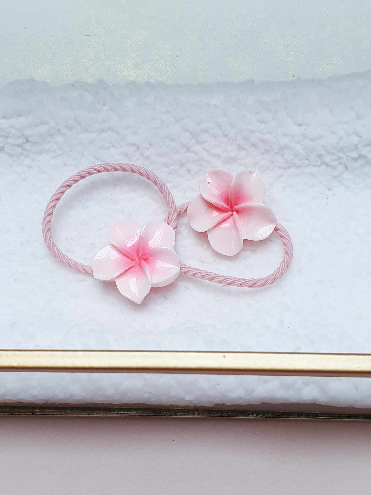 Haarelastiek set - roze lente- elfjes