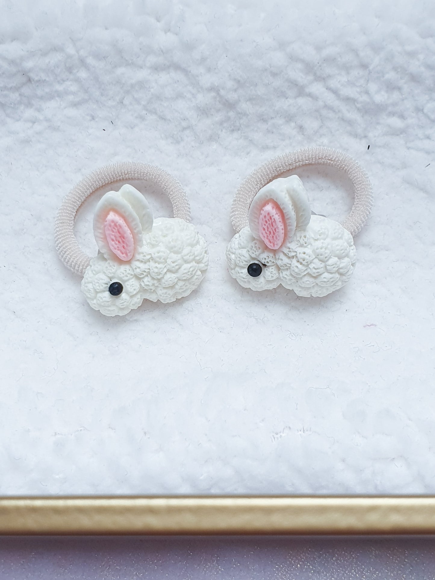 Mini haarelastiek set - Fluffy Bunny