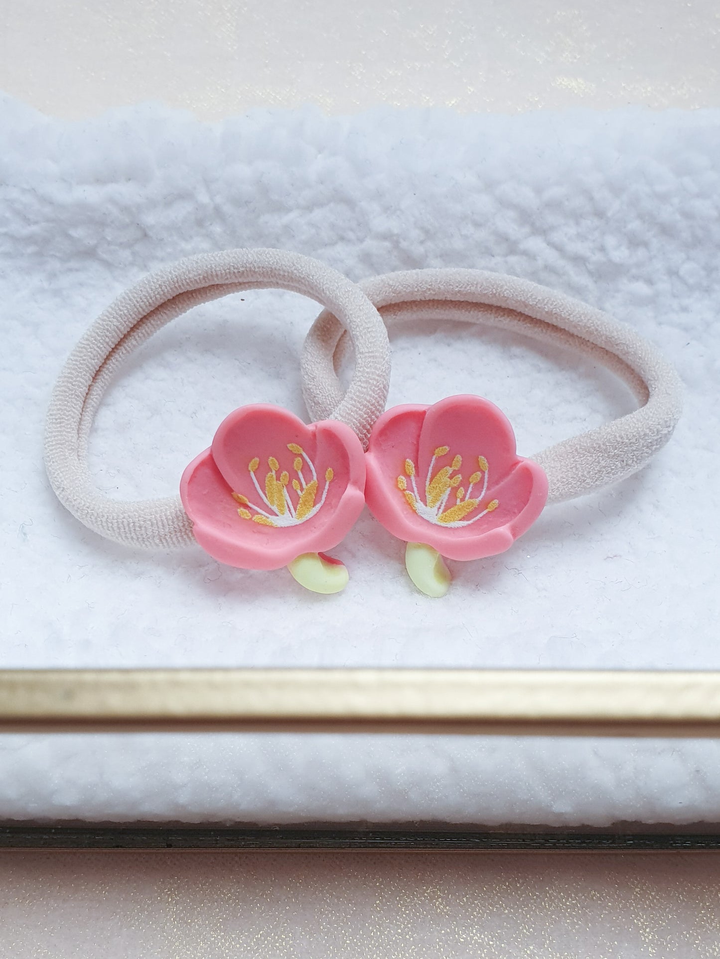 Haarelastiek set - Pink blossom