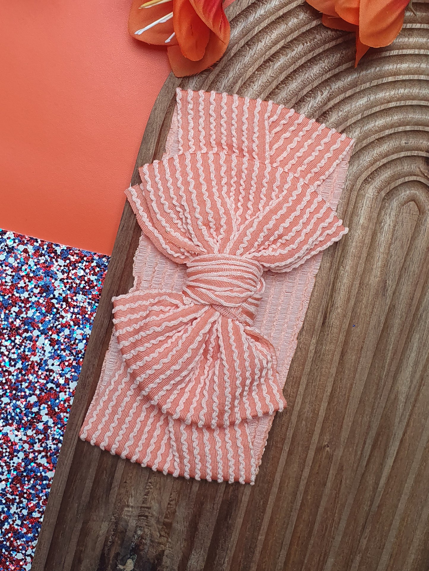 Haarbandje - Orange & Stripes