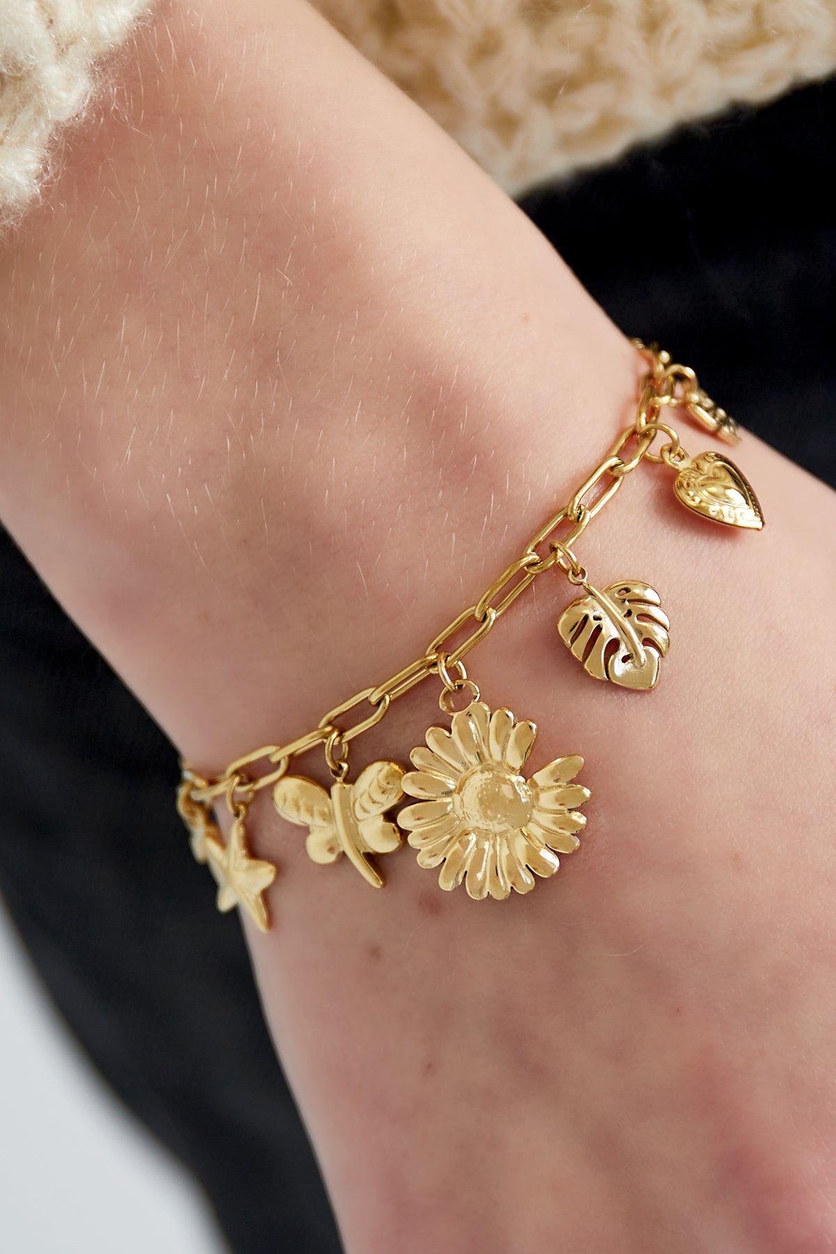 Bedelarmbandje - Botanical bliss gold