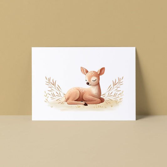 Ansichtkaart - schattig hertje