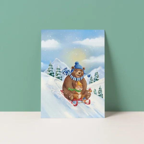 Ansichtkaart - Wintersgelukje