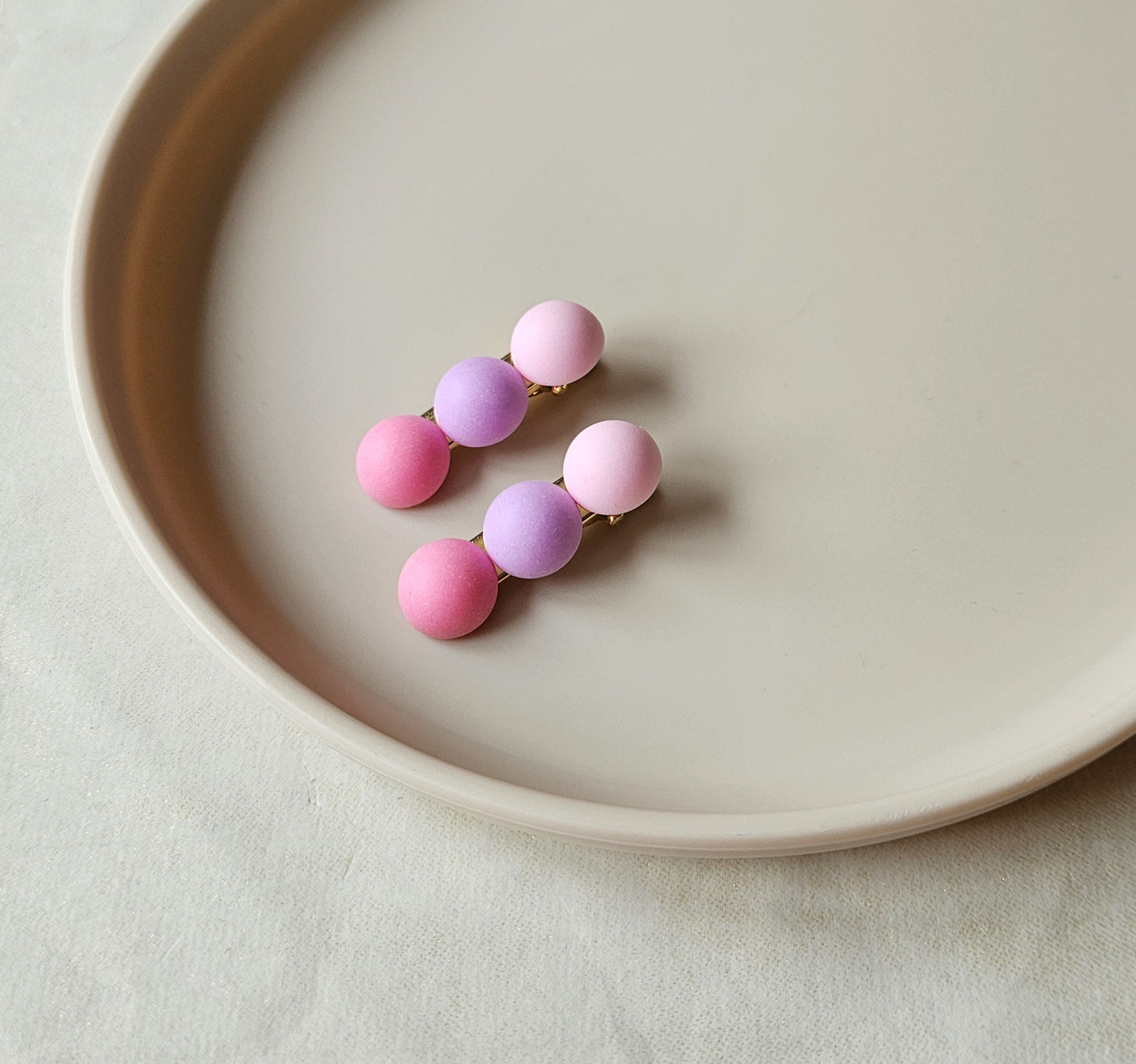 Haarclips - Pastel bolletje