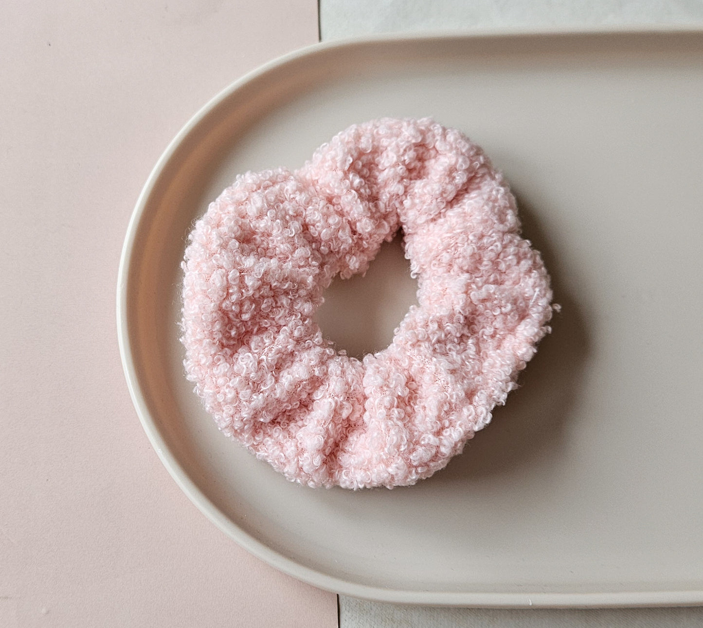 Scrunchie - Teddy roze