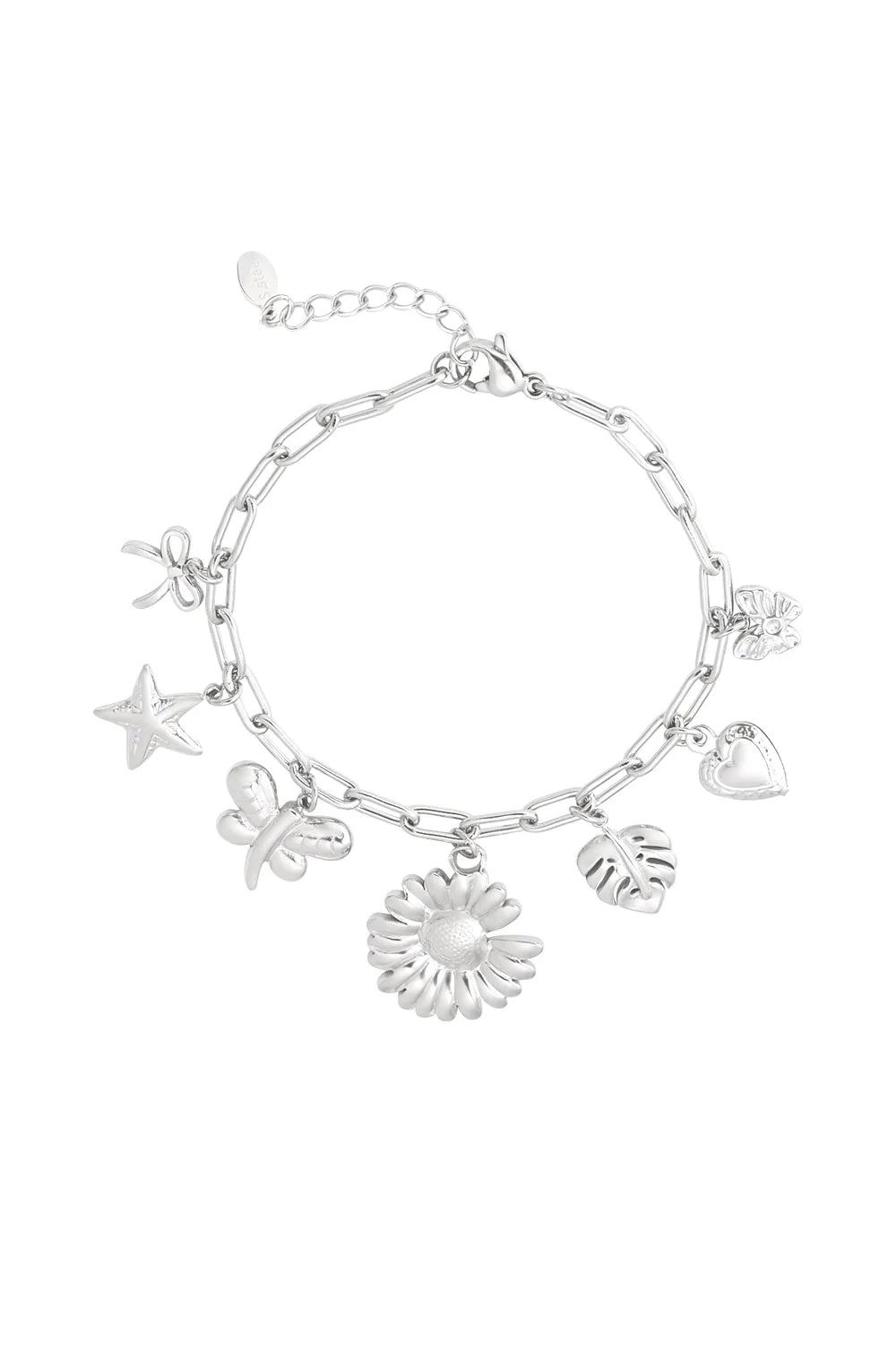 Bedelarmbandje - Botanical bliss silver