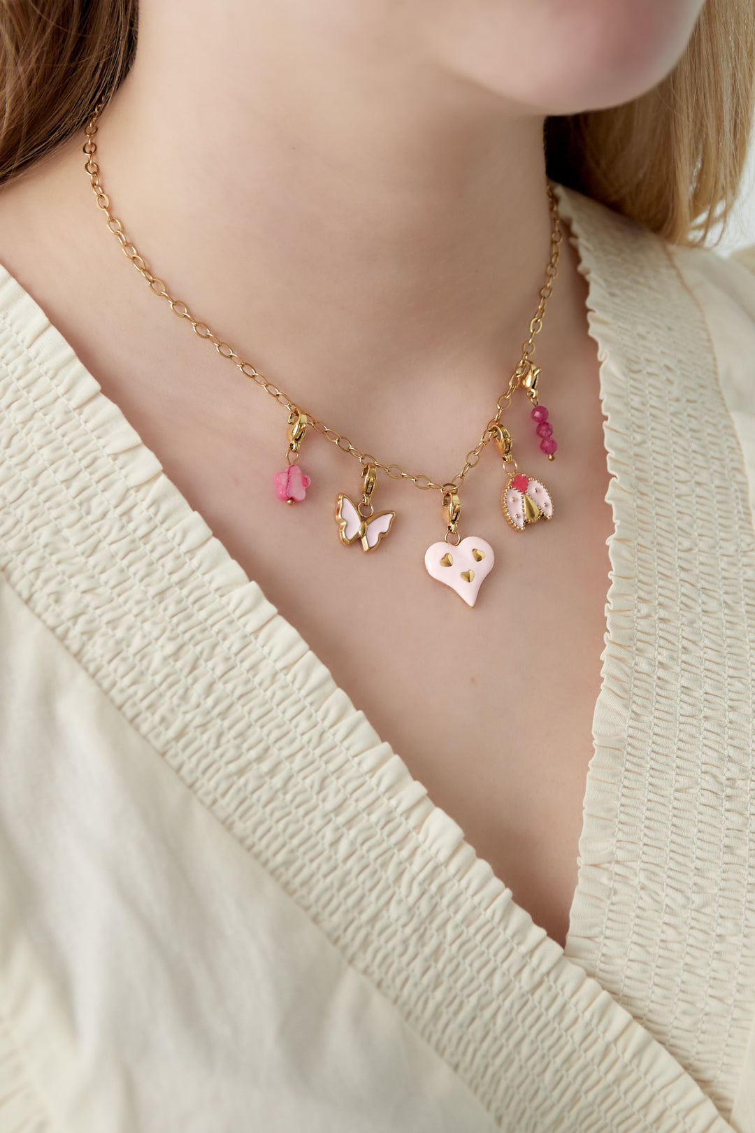 DIY- ketting - Love roze