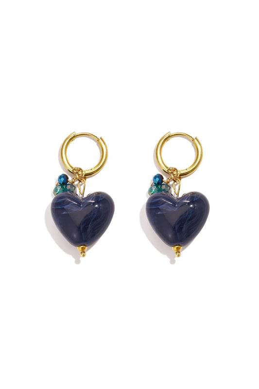 Hartjesoorbellen - Donkerblauw
