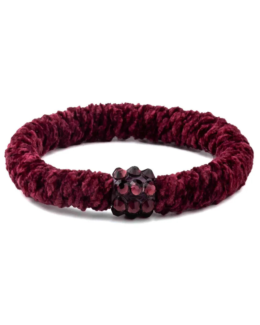 Banditz- Deep Bordeaux Velvet Strass