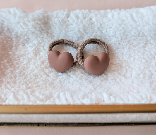 Mini haarelastiek set - 𝐵𝑟𝑢𝑖𝑛 ℎ𝑎𝑟𝑡𝑗𝑒