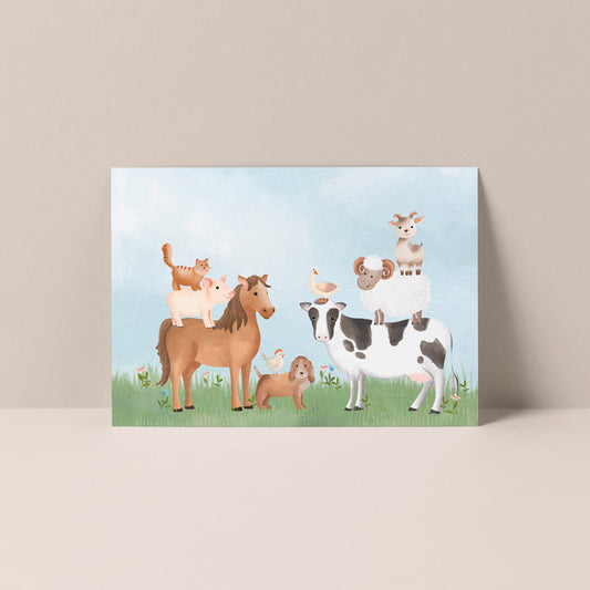 Ansichtkaart - Dierenliefde