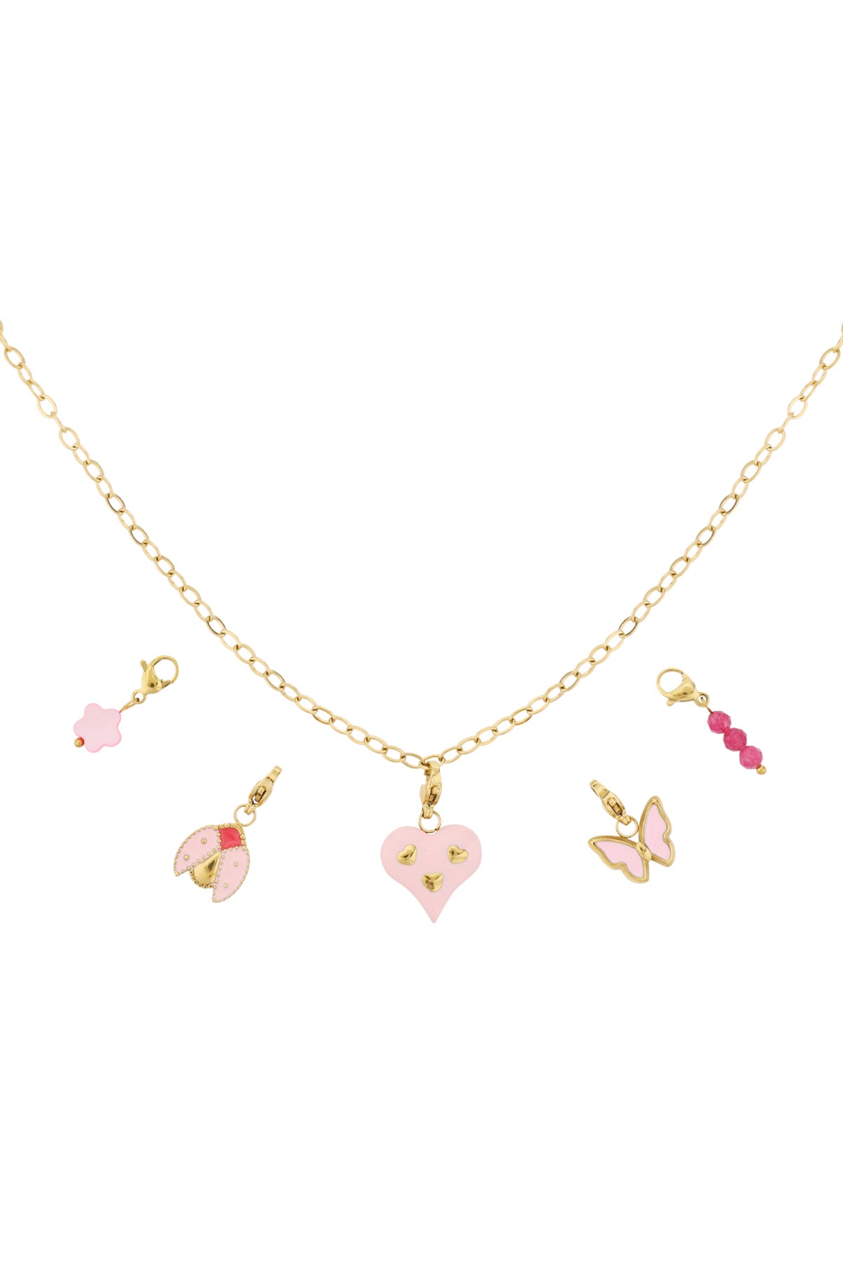DIY- ketting - Love roze