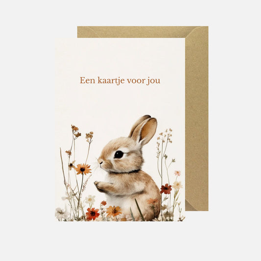 Ansichtkaart - Lief konijntje
