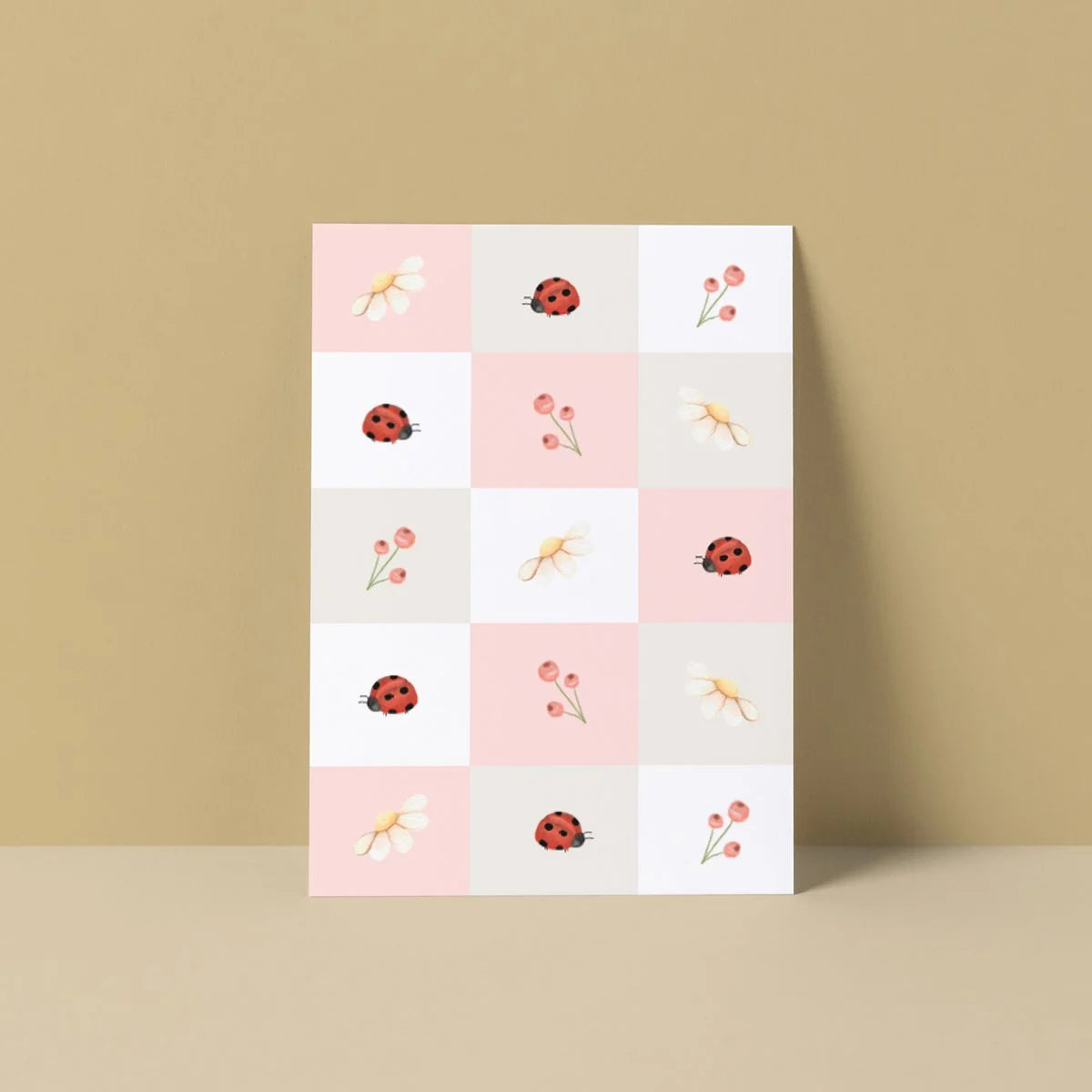 Ansichtkaart - lieveheersbeestjes