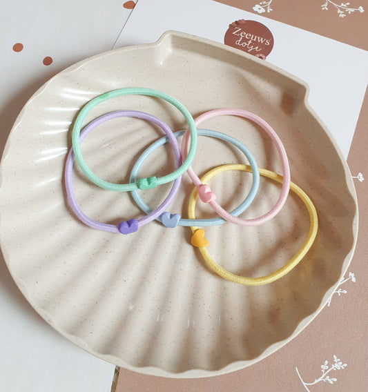 Set elastieken- Candy Hearts