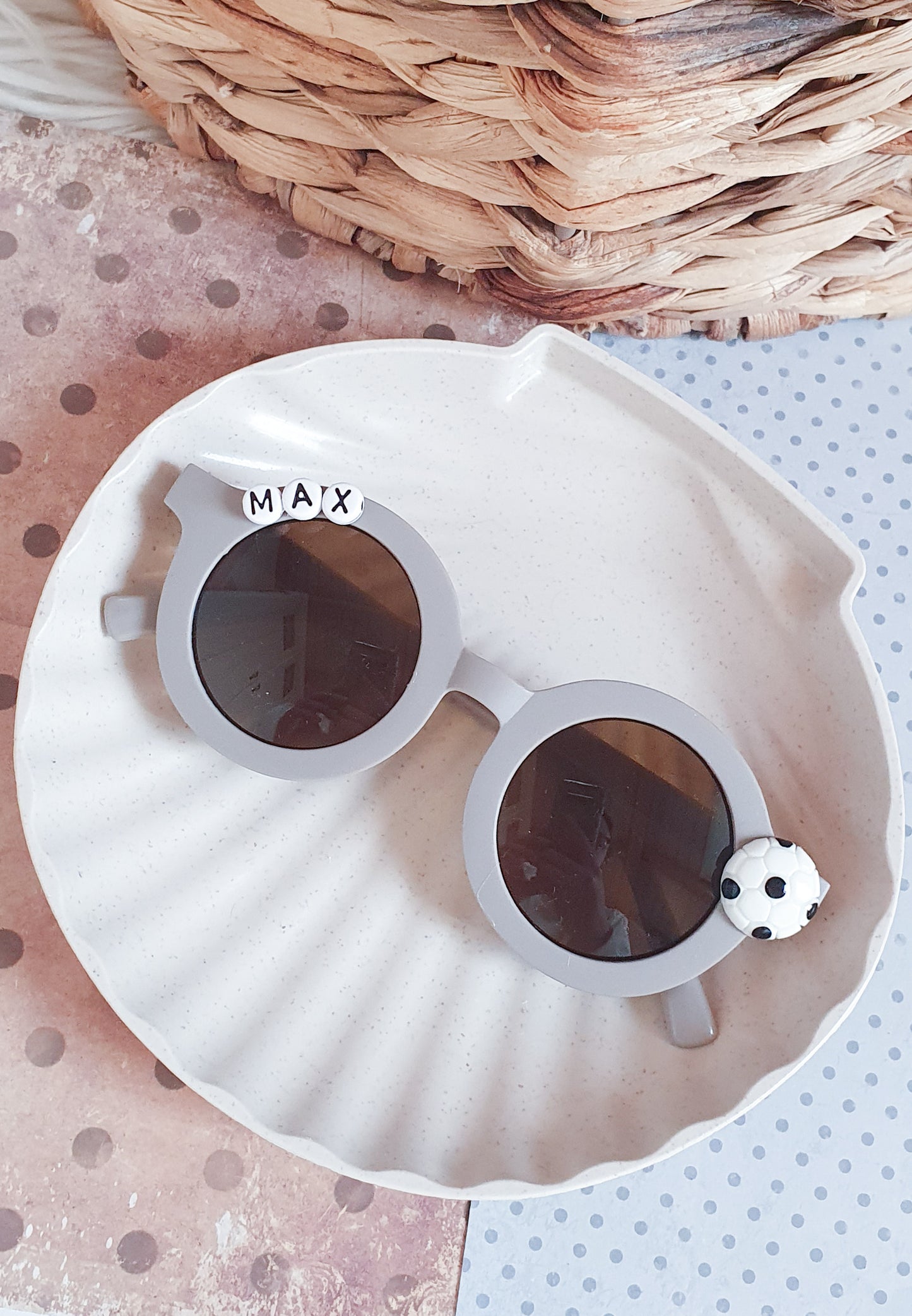 Zonnebril met naam - voetbal