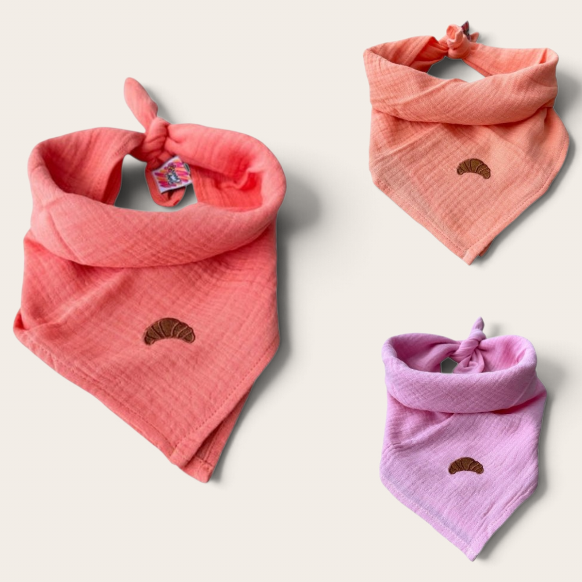 Bandanasjaaltje - Sweet Croissants & Soft Colors