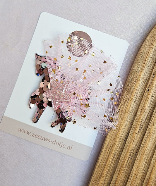 Haarspeldje - Glitter unicorn