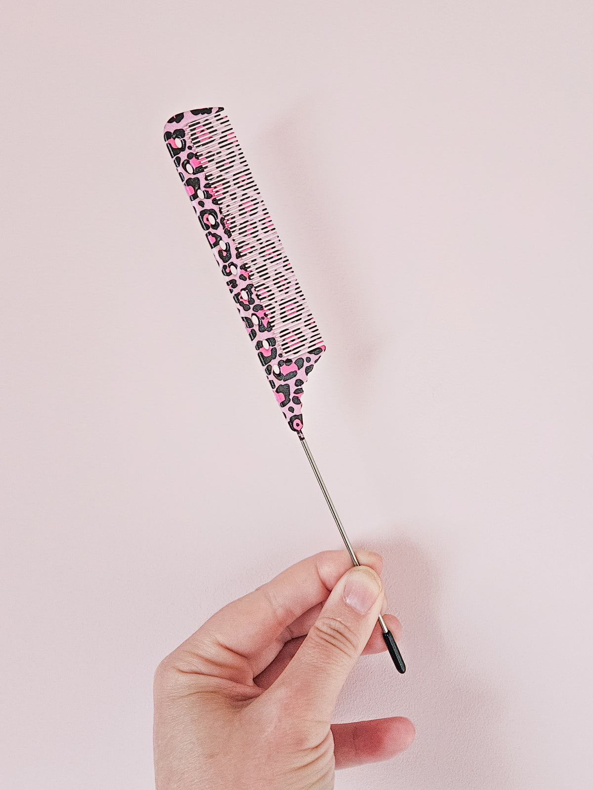 Haartools - Puntkam Leopard Pink