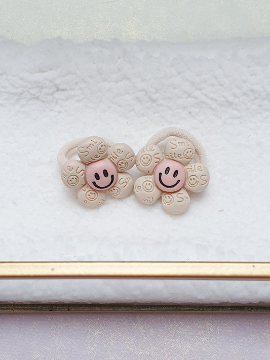 Mini haarelastiek set - Little smiley's