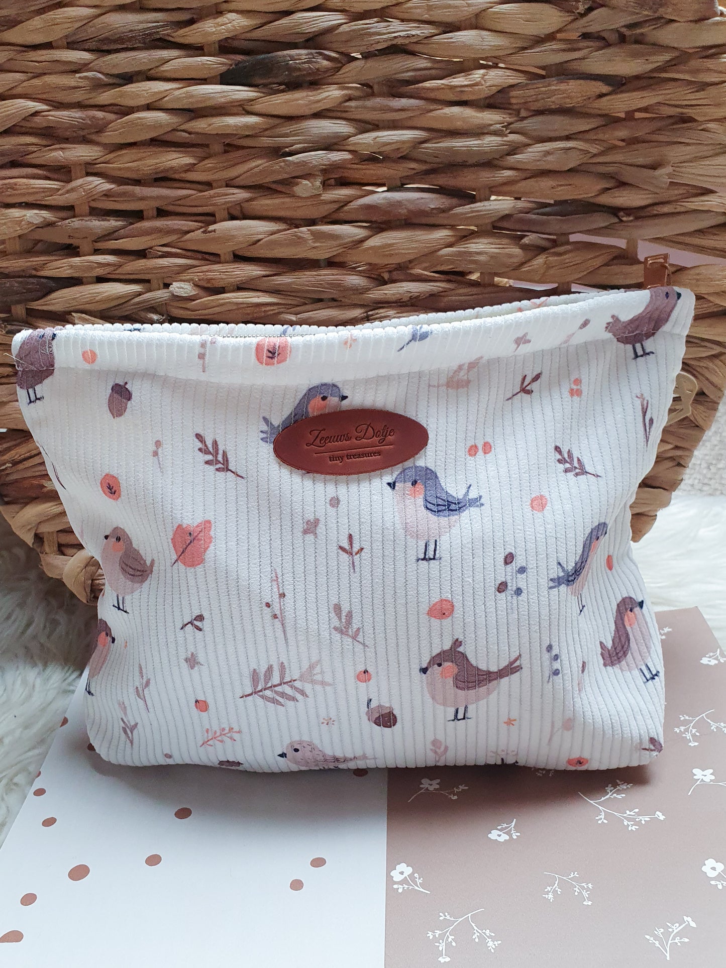 Multifunctioneel etui/ tasje vogelvriendjes