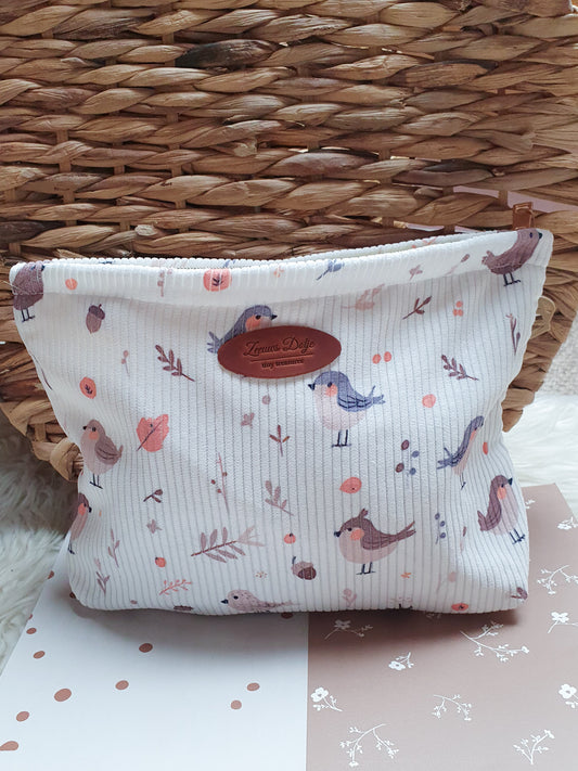 Multifunctioneel etui/ tasje vogelvriendjes