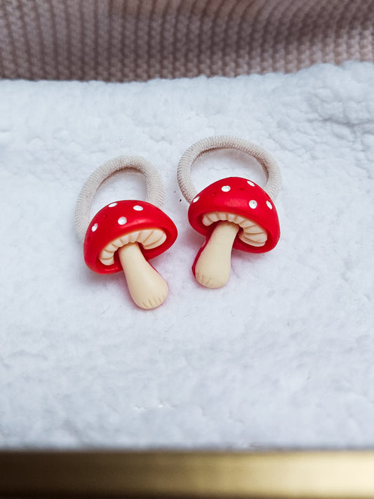 Elastiekjes - Rood met witte stippen