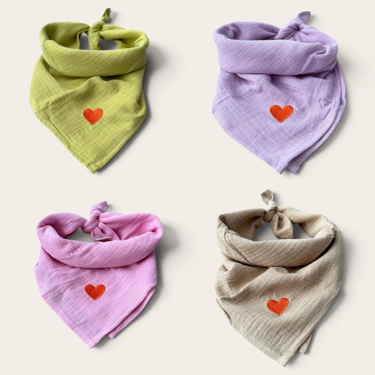 Bandanasjaaltje - Sweet Hearts & Soft Colors