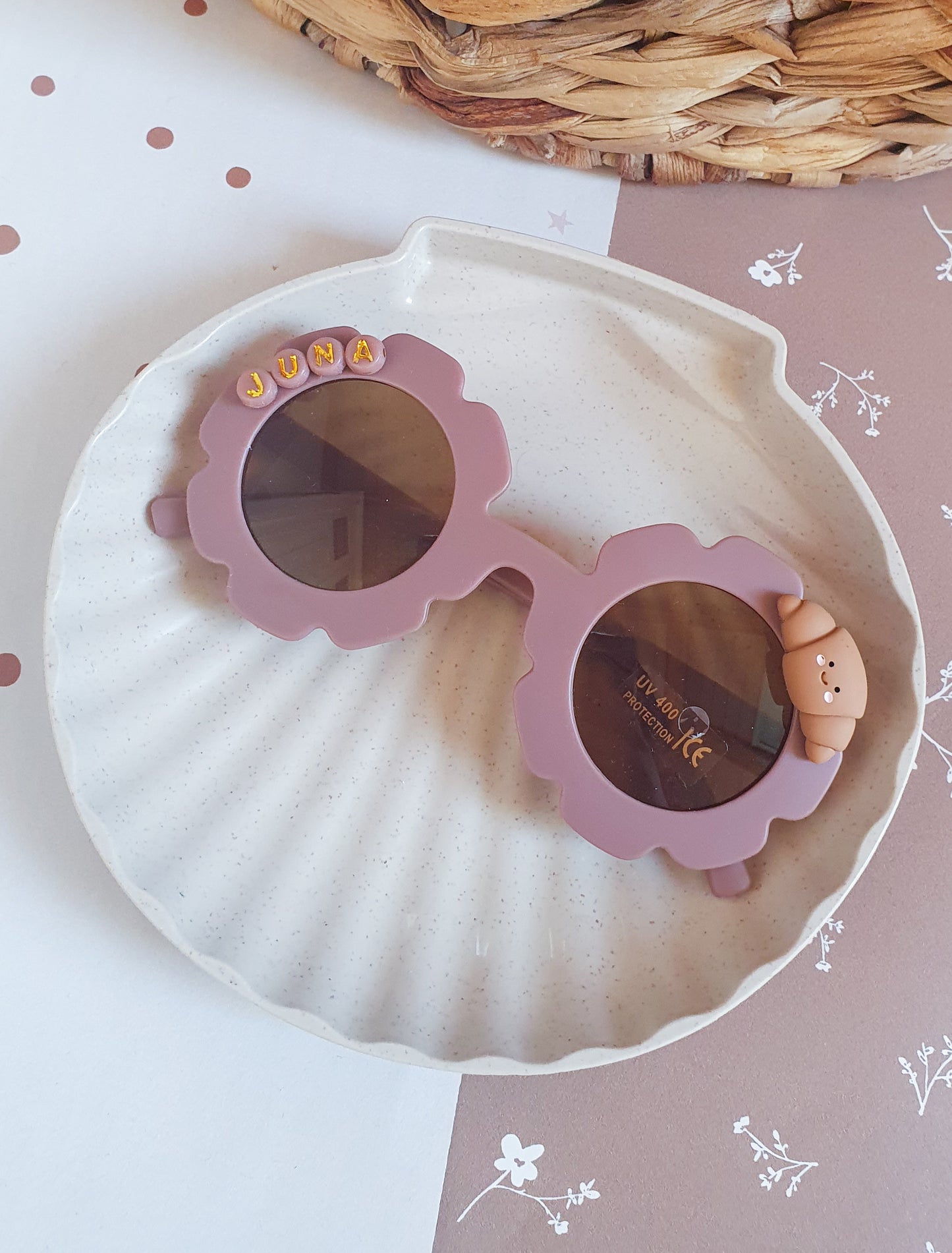 Zonnebril met naam - Croissant