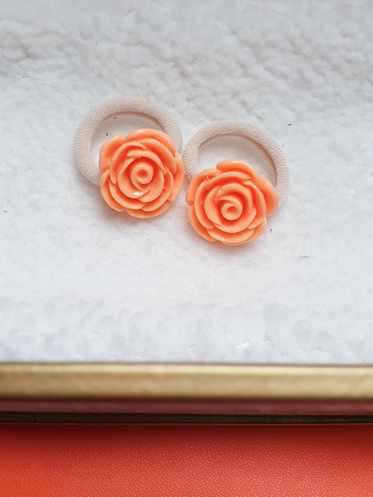 Mini of Maxi Elastiekjes Oranje rozen