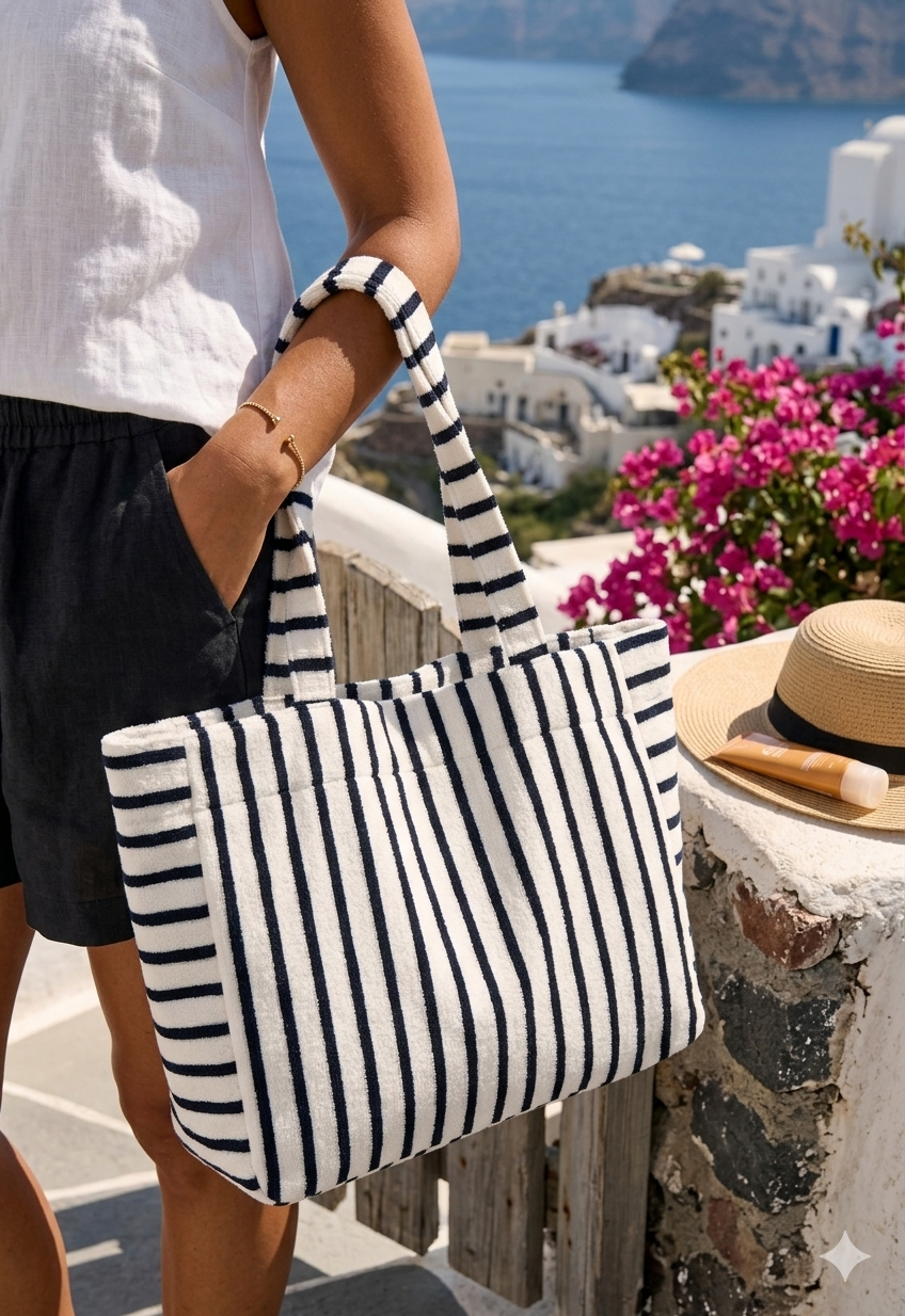 Shopper - Ocean Stripe XL