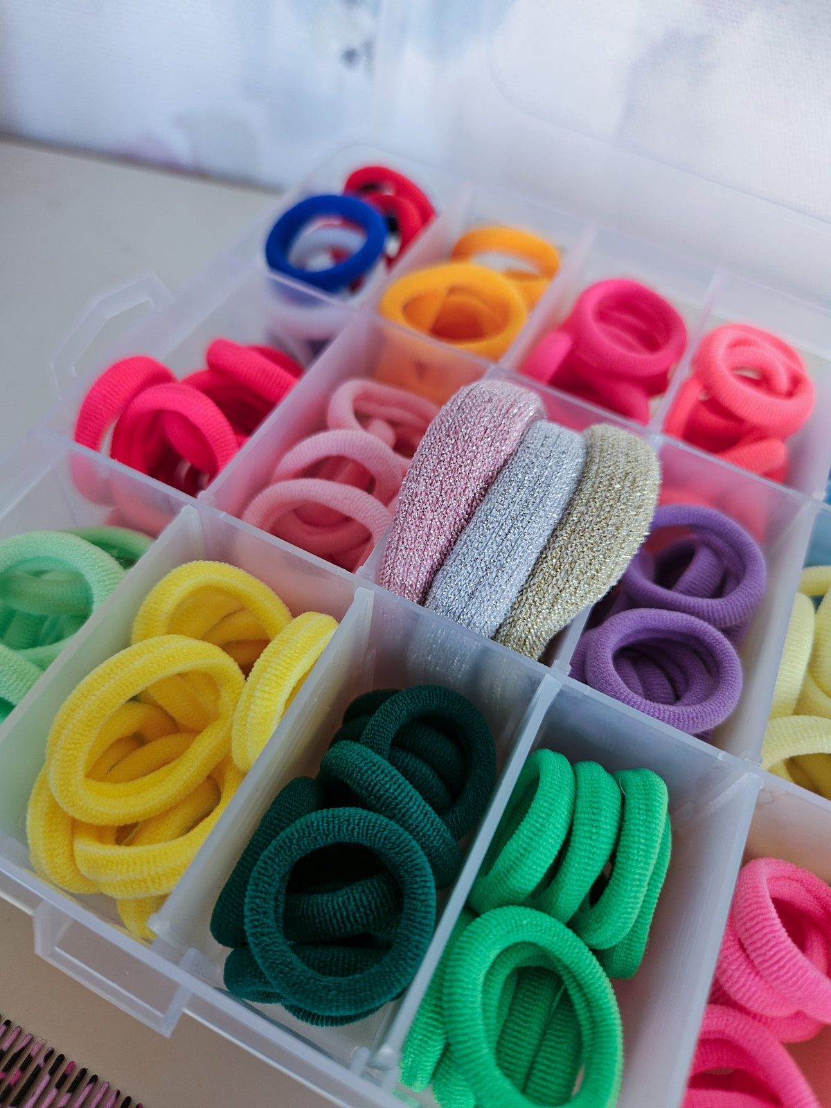 Ultieme "No-Stress" Haarelastiekjes Box – 240-delig incl. Puntkam