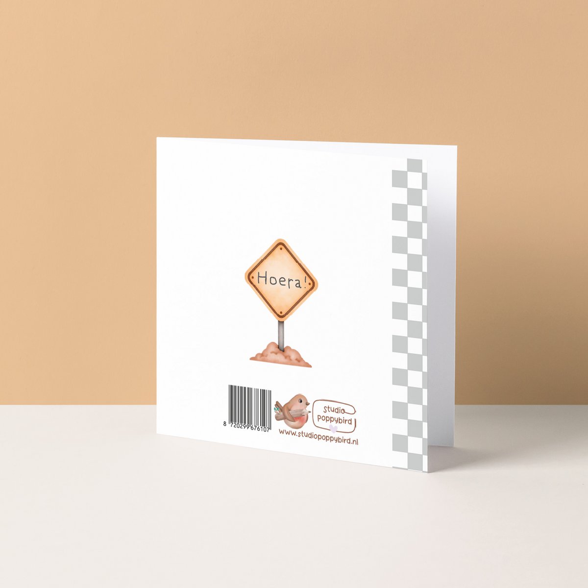Dubbele Wenskaart - Bouw & Werkverkeer, er is er 1 jarig!