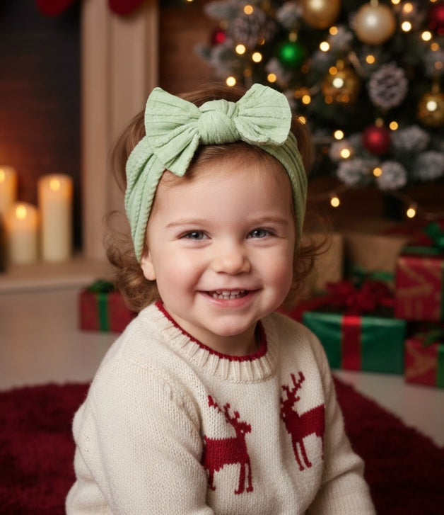 Knoop haarband - 𝐽𝑎𝑑𝑒 𝑔𝑟𝑒𝑒𝑛